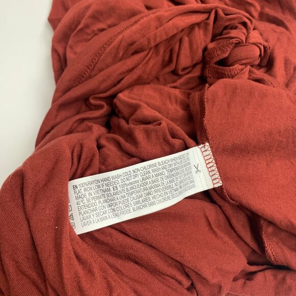 Forever 21 Womens Rust Knot-Front High-Low Tunic Top Size S Rayon - Picture 5 of 5